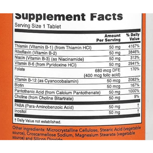 LowCostPh | NOW Foods, B-50, Veg Capsules, Nervous System Health, Non-GMO 2026 Expiry