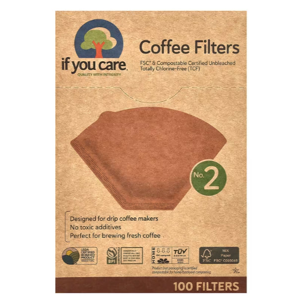 Grocer Farmer | If You Care, Coffee Filters, No. 2 No. 3, Basket Coffee Filters, Tea Filters, Tall,