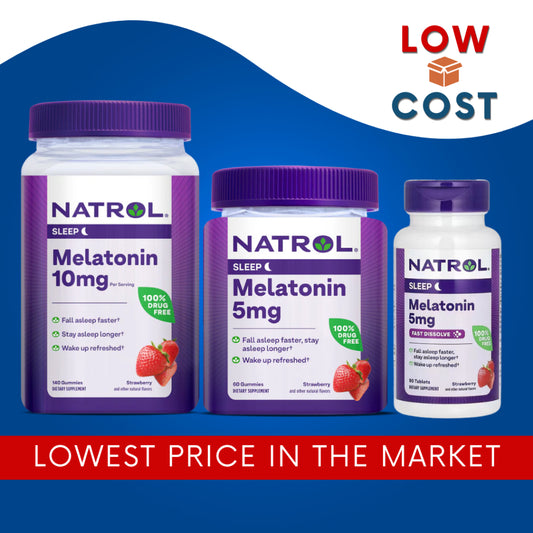 LowCostPh | Na trol, Melatonin 5mg,  for Restful Sleep,5mg Strawberry-Flavored Gummies for Adult