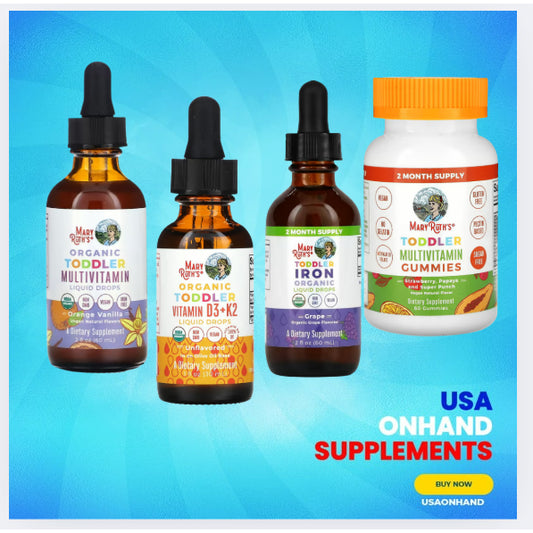 USAOnhand| MaryRuth Organics, Organic Toddler, Multivitamin Liquid Drops, Elderberry, Iron 1-3 Years