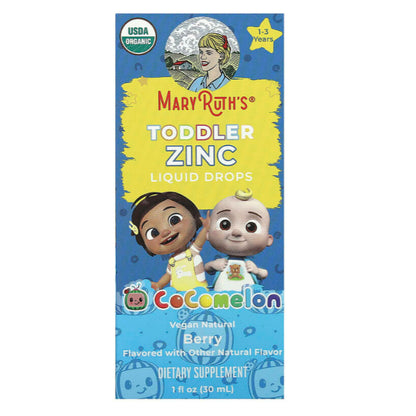 USAOnhand| MaryRuth Organics, Organic Toddler, Multivitamin Liquid Drops, Elderberry, Iron 1-3 Years