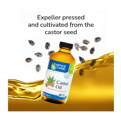 USAOnhand| Earth's Care Castor Oil - 100% Pure Castor Oil Expeller Pressed - All Natural 236ml