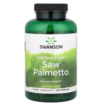SwansonPh | Swanson, Full Spectrum Saw Palmetto, Max Strength, Beta-Sitosterol, 540 mg, 250 Capsules