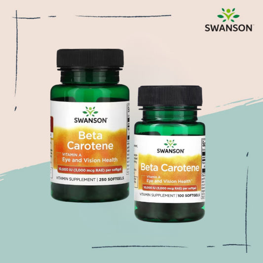 Swanson Ph | Swanson, Beta Carotene, 10,000 IU (3,000 mcg RAE), 250 Softgels. Eye and Vision Health