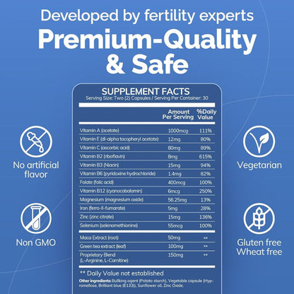 LowCost PH| Conceive Plus Men's Fertility Sperm Count Booster w/ Maca, L-Arginine, Zinc,Folate,Magne