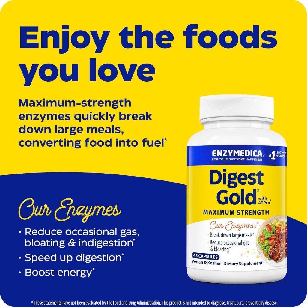 LowCostPh | Enzymedica, Digest Gold® with ATPro®, Maximum Strength, 90 Capsules