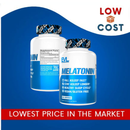LowCostPh | Evlution Nutrition Melatonin, 5mg of High Potency, Sleep Support, Fall Asleep Fast,