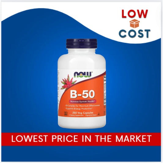 LowCostPh | NOW Foods, B-50, Veg Capsules, Nervous System Health, Non-GMO 2026 Expiry