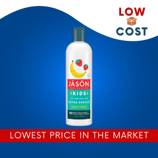 Lowcostph | Jason Natural, Kids Tear-Free Extra Gentle Conditioner, Strawberry-Banana, 12 fl oz (355