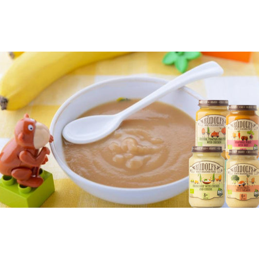 LittleSunshine | Rudolfs Organic Vegetable, Chicken, Apple, Beef Puree 6+ Months Stage 1, Stage 2 8+