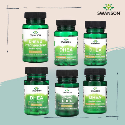 SwansonPh | Swanson, DHEA, 10 mg, 25 mg, 50 mg, 100 mg, 7-Keto, Pregnenolone Hormone Balance