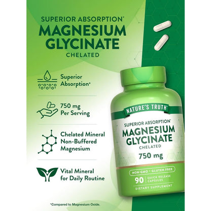Nature'sTruthPH | Nature's Truth, Magnesium Glycinate, Supports Muscle Relaxation and Calmness