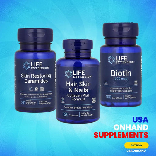 USA Onhand | Life Extension, Restoring Ceramides & Biotin ( Hair Skin & Nails )