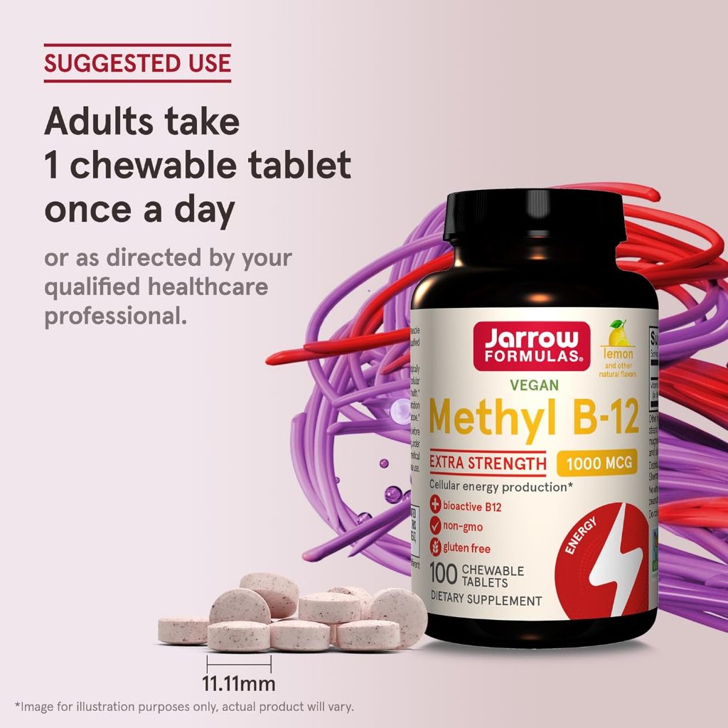 LowCostPh | Methyl B-12, Extra Strength, Lemon, 1,000 mcg, 100 Chewable Cellular Energy Production