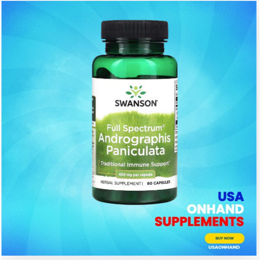 USAOnhand| Swanson, Full Spectrum Andrographis Paniculata, 400 mg, 60 Capsules
