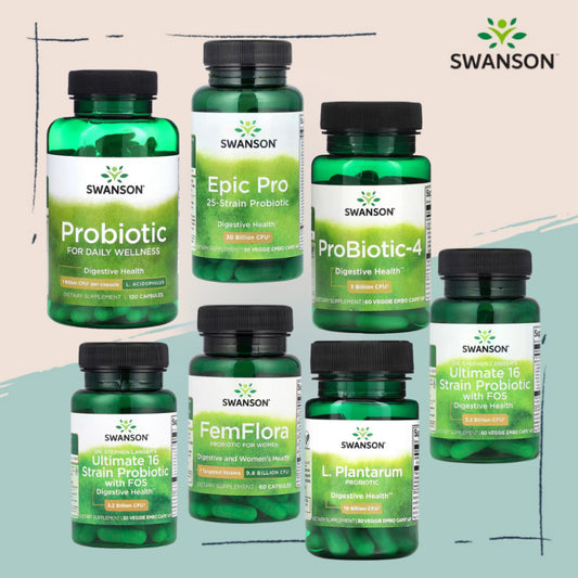SwansonPh | Swanson Probiotic 1 Billion,  L. Plantarum, Ultimate, Strain, Epic Pro, FemFlora, Digest