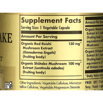 LowCost PH| SOLARAY Reishi Mushroom 600mg - Reishi Mushroom Capsules for Immune Support - Vegan, Lab