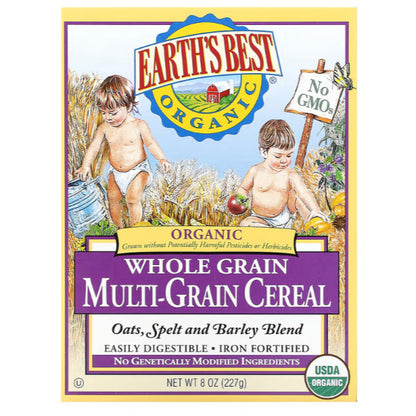 LittleSunshine | Earth's Best, Organic Whole Grain Multi-Grain Cereal, Whole Grain Oatmeal 227g