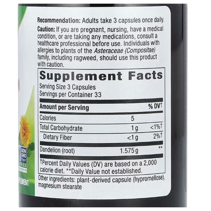 LowCost PH| Nature's Way, Dandelion Root, 1,575 mg, 100 Vegan Capsules