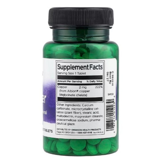 LowCostPH | Swanson, Albion Copper 2 mg, 300 Tablets EHelps Maintain the Health of Organs and Tissue
