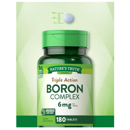 LowCost PH| Nature's Truth, Triple Action Boron Complex, 6 mg, 180 Tablets (3 mg per Tablet)