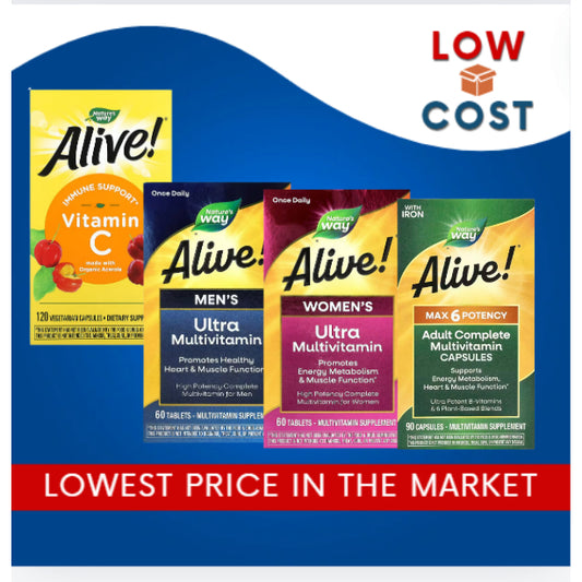 LowCostPH | Nature's Way, Alive! Women's & Men Energy, Multivitamin-Multimineral, 50 Tablets