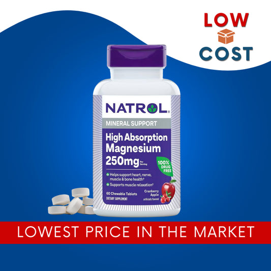 LowCostPH|  Na trol High Absorption Magnesium 250 mg, Dietary Supplement to Support Heart, Nerve