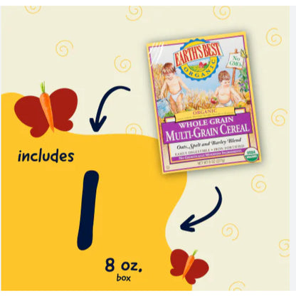 LittleSunshine | Earth's Best, Organic Whole Grain Multi-Grain Cereal, Whole Grain Oatmeal 227g