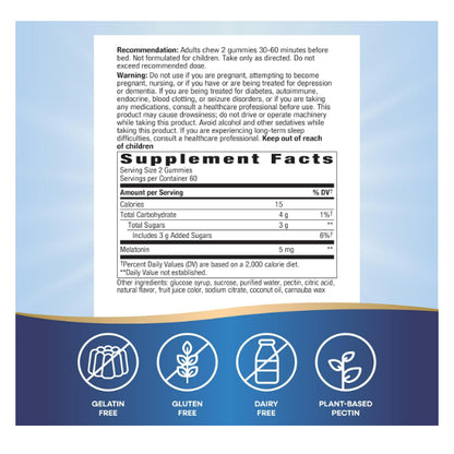 LowCost PH| Nature's Way, Melatonin Gummy, Strawberry, 5 mg, 120 Gummies (2.5 mg per Gummy)