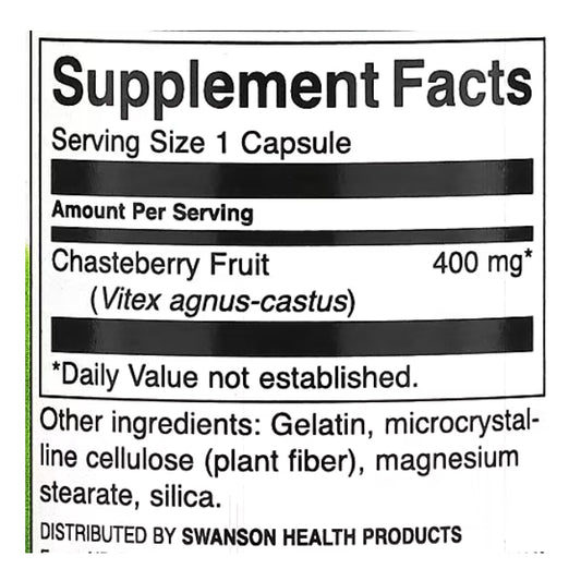 LowCostPH| Swanson, Full Spectrum Chasteberry Fruit, 400 mg, 120 Capsules