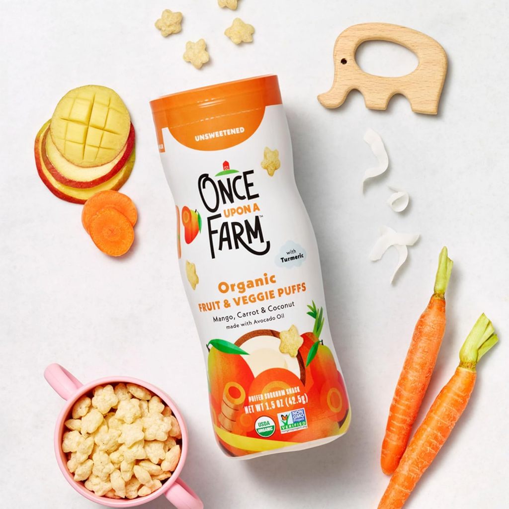 Little Sunshine | Happy Baby, Superfood Puffs Once Upon A Farm, Organic Fruit & Veggie Puffs,