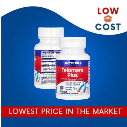 LowCostPh | Enzymedica, Telomere Plus, 30 Capsules, Promotes Vibrant Aging & Energy