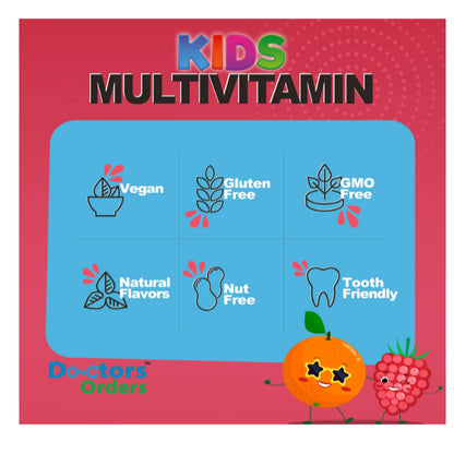 LowCost PH| Doctor's Finest, Multi Vitamin for Teens, Raspberry, 90 Gummies