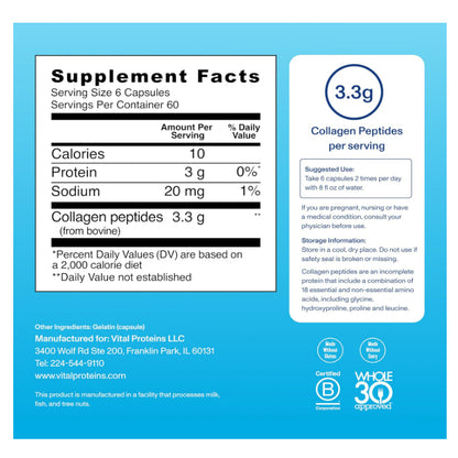 LowCost PH| Vital Proteins, Collagen Peptides, 360 Capsules