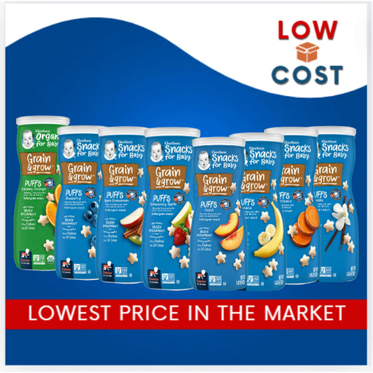 Low Cost PH | Gerber, Organic Puffs for 8+ Months, healthy finger food snacks, natural for babies