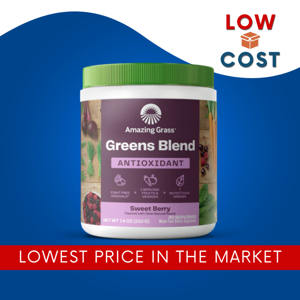 LowCostPh | Amazing Grass, Green Blend Antioxidant, Sweet Berry, 7.4 oz (210 g), Supports Digestive