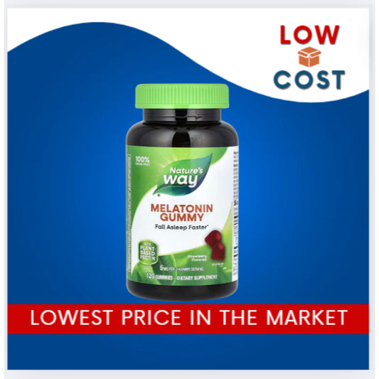 LowCost PH| Nature's Way, Melatonin Gummy, Strawberry, 5 mg, 120 Gummies (2.5 mg per Gummy)