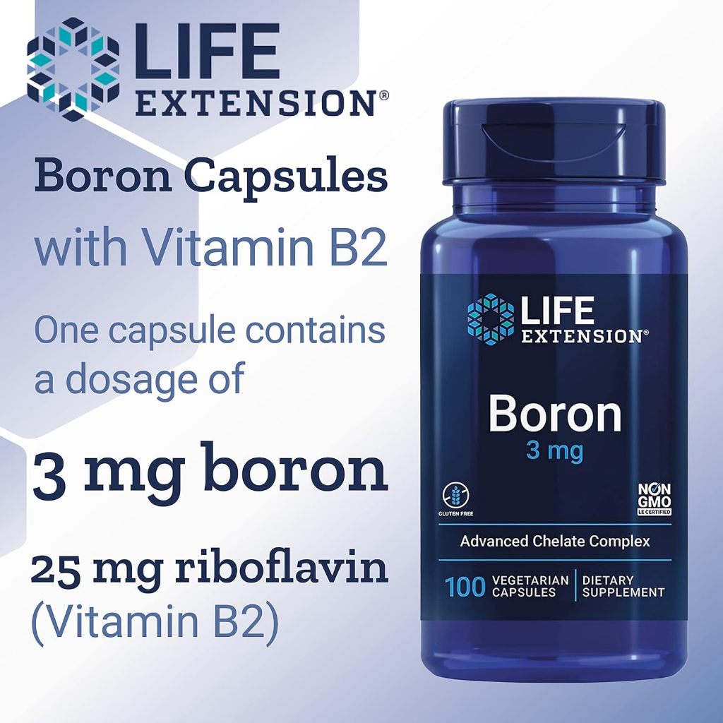 Life Extension, Boron, 3 mg, 100 Vegetarian Capsules