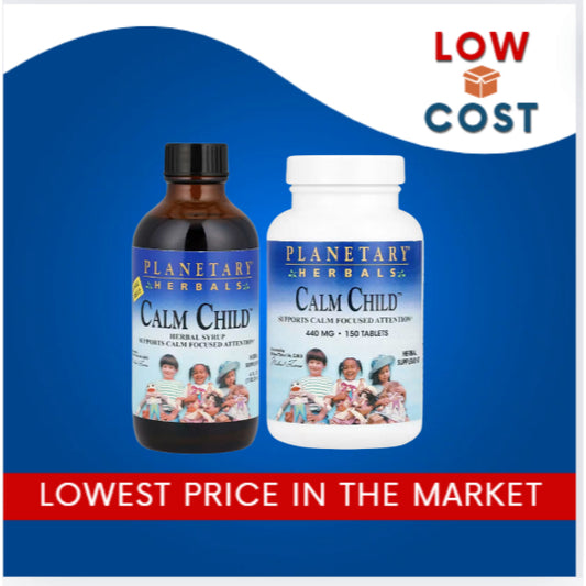Low Cost PH | Planetary Herbals, Calm Child, 440 mg, 150 Tablets/ Herbal Syrup, 4 fl oz (118.28 mL)
