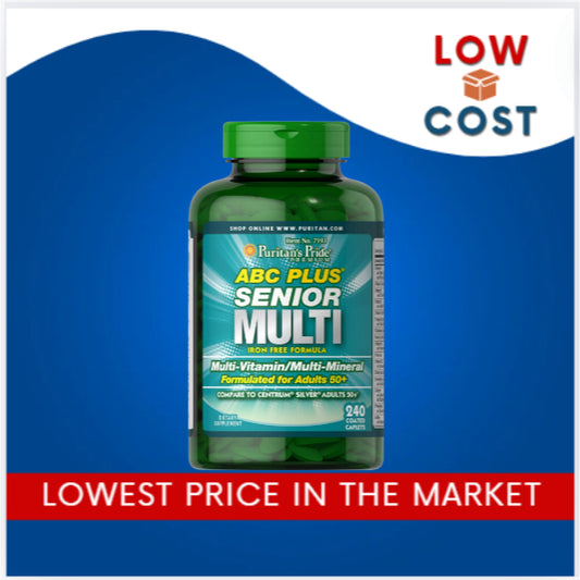 LowCost PH| Puritan's Pride Abc Plus Senior Multivitamin Multi-mineral Formula Caplets, 240 caplets