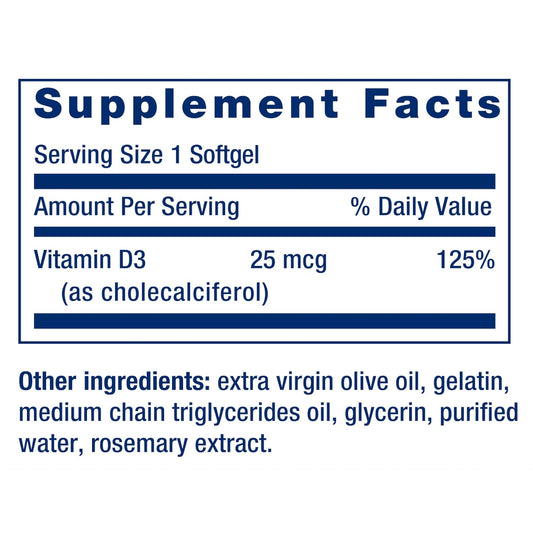 USAOnhand| Life Extension, Vitamin D3, immune system support, bone health, brain performance, gluten