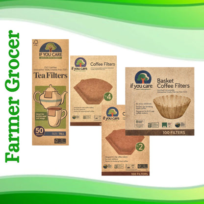 Grocer Farmer | If You Care, Coffee Filters, No. 2 No. 3, Basket Coffee Filters, Tea Filters, Tall,