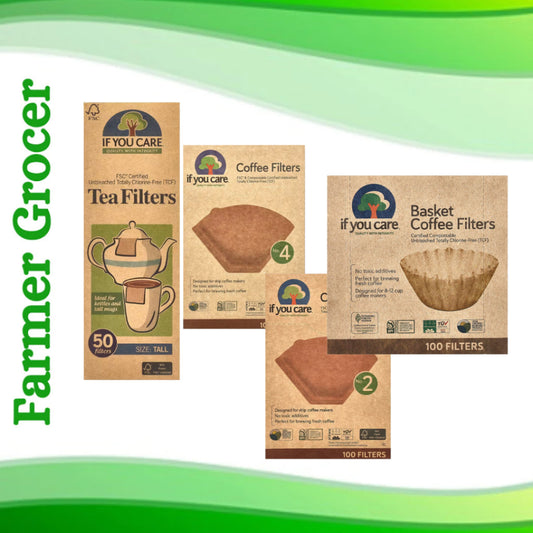 Grocer Farmer | If You Care, Coffee Filters, No. 2 No. 3, Basket Coffee Filters, Tea Filters, Tall,