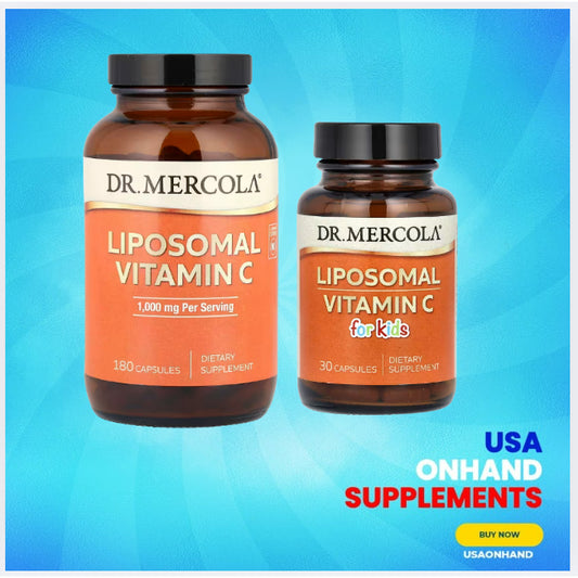 USA Onhand | Dr Mercola Liposomal Vitamin C 1000 mg Dietary Supplements Immune Support For Kid Adult