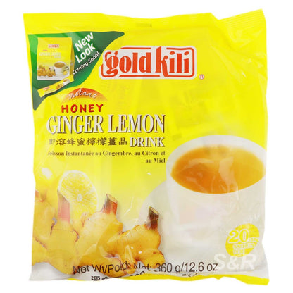 LowCostPh | Gold Kili Instant Honey Ginger Lemon Drink 20 sachet sticks, Soothing and Calming