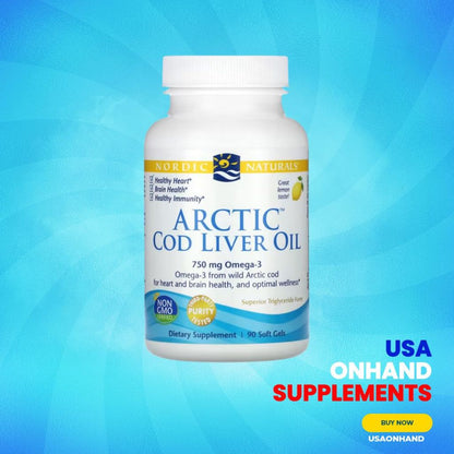 USA Onhand | Nordic Naturals, Arctic Cod Liver Oil, Lemon ( Heart & Brain Health )