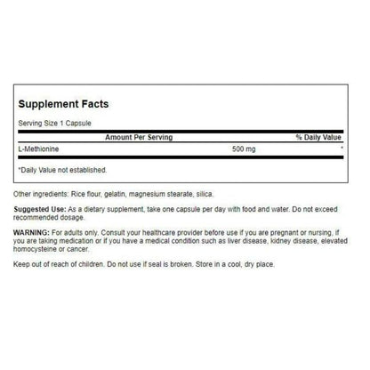 LowCost PH| Swanson, L-Methionine, 500 mg, 30 Capsules