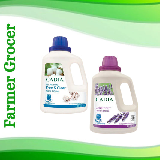 Grocer Farmer | Cadia All Natural Free & Clear Fabric Softener 1.47L, Lavender Fabric Softener 1.5L