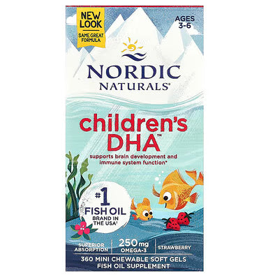 LittleSunshine | Nordic Naturals, Children's DHA, Ages 1-6, Strawberry, Vegetarian, Brain Support