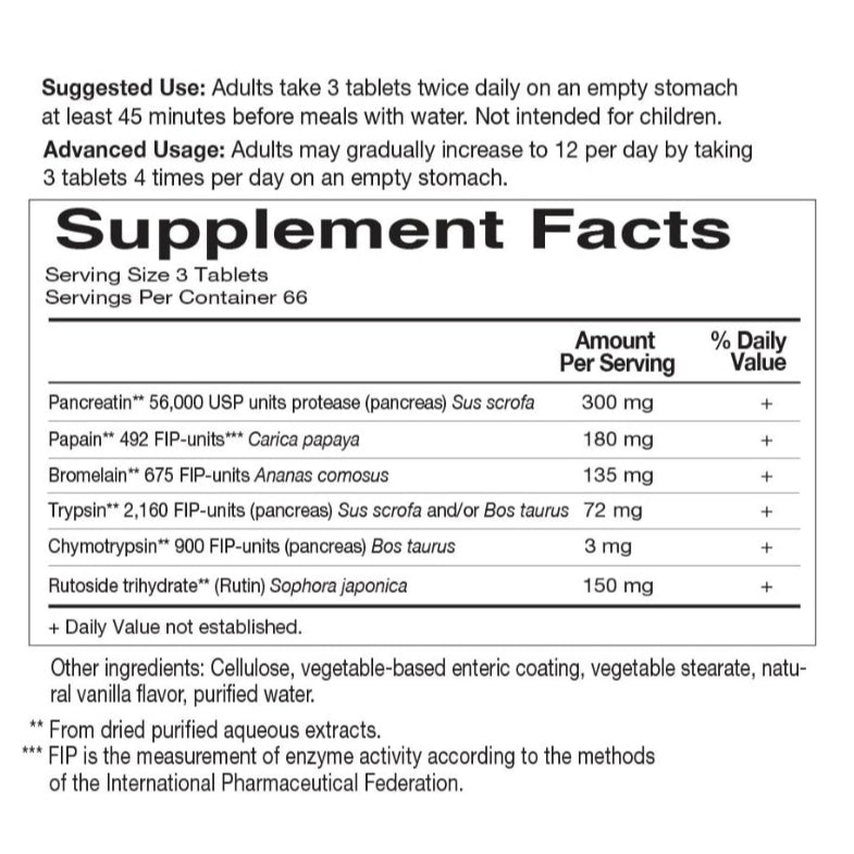 LowCost PH| Garden of Life Joint Support Supplement - Wobenzym N Systemic Enzymes, 200 Tablets